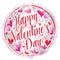 RED & PINK HEARTS HAPPY VALENTINE'S DAY 45CM (18") FOIL BALLOON